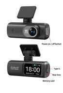 UHD 4K WiFi Dual Dash Cam with GPS & 24H Parking Monitor - Tech Trove
