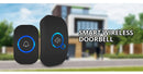 Waterproof Wireless Doorbell Kit with Push Button and Plug-in Chime