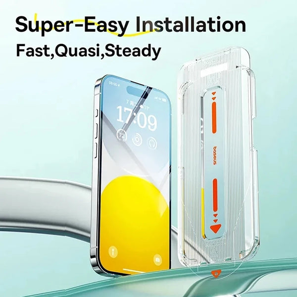 Baseus Tempered Glass for iPhone 16 With Cleaning Kit Anti Peeping Dust-proof Glass