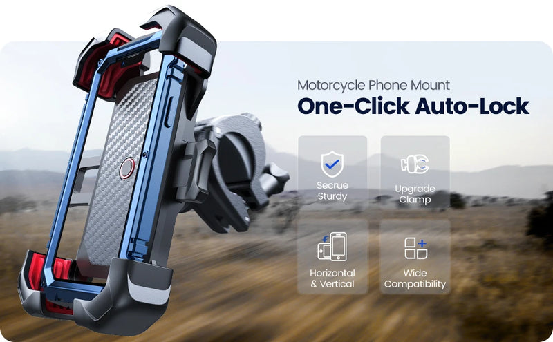 Joyroom 360° Universal Bike Phone Holder for 4.7–7" Phones, Shockproof GPS Mount - Tech Trove