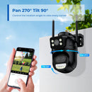 BESDER 9MP Dual Screen Wifi Camera 8X Digital Zoom Color Night Vision Outdoor Security Protection