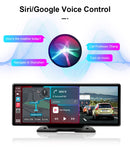 4K 10.26" Mirror Dash Cam with Wireless CarPlay, Android Auto, GPS & Rearview Camera - Tech Trove