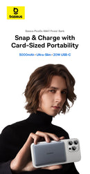 Baseus 5000mAh Magnetic Power Bank 15W Wireless 20W Wired Charging