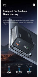 Essager Power Bank 20000mAh Portable PD 65W Fast Charging