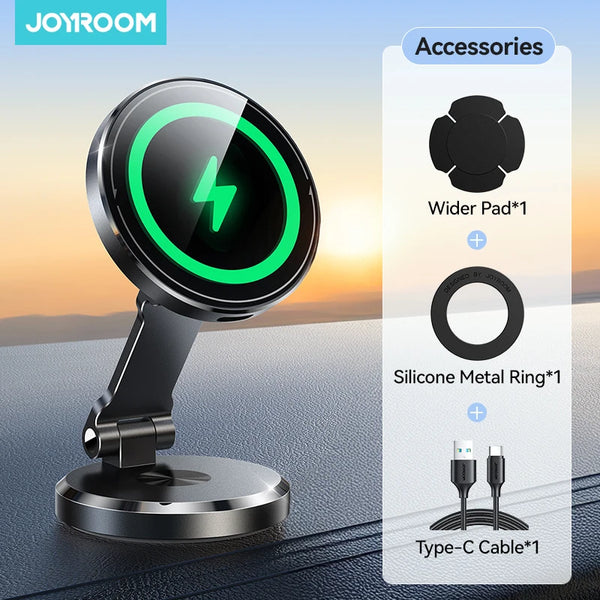 Joyroom 15W Magnetic Car Phone Mount & Wireless Charger - Tech Trove