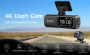 UHD 4K WiFi Dual Dash Cam with GPS & 24H Parking Monitor - Tech Trove