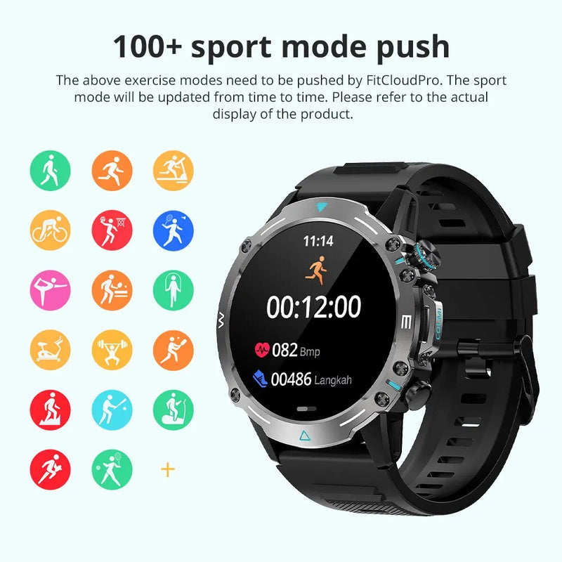 COLMI M42 Smartwatch 1.43'' AMOLED Display 100 Sports Modes Voice Calling Smart Watch Men Women Military Grade Toughness Watch - Tech Trove