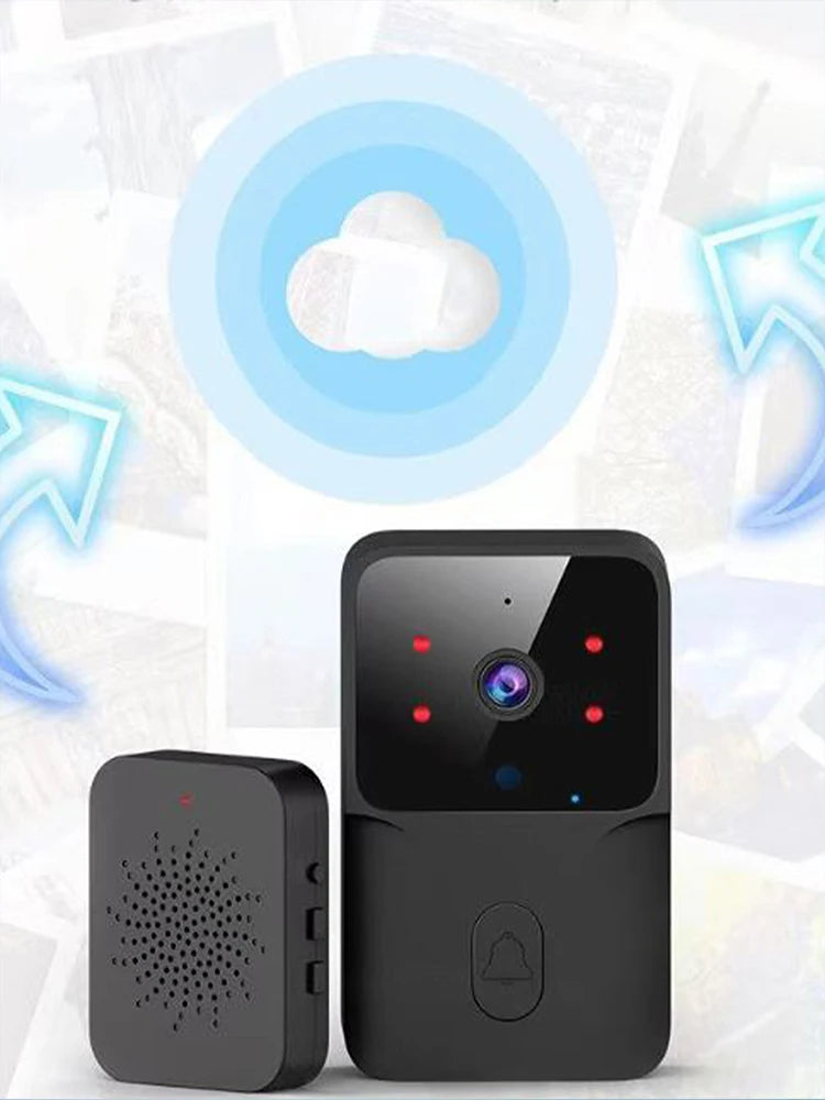 Rechargeable HD doorbell with night vision and low-power Wi-Fi video link