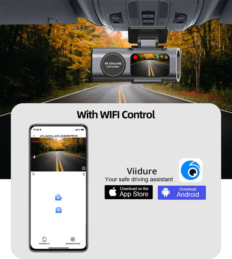 4K Dash Cam Car DVR – Night Vision, Wi-Fi, GPS, 24H Parking Mode - Tech Trove