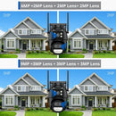 BESDER 9MP Dual Screen Wifi Camera 8X Digital Zoom Color Night Vision Outdoor Security Protection