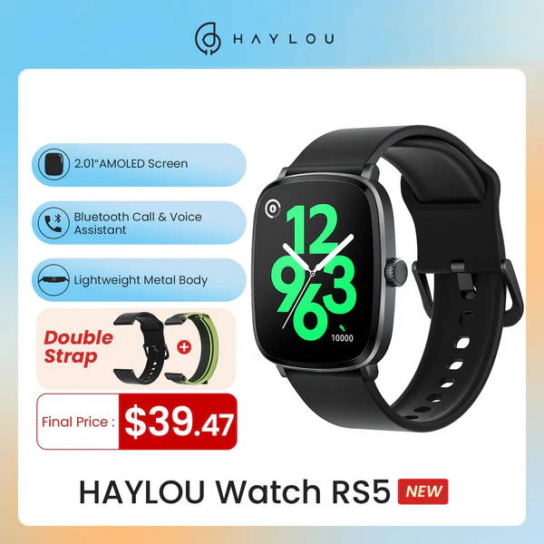 HAYLOU Watch RS5 Smartwatch 2.01'' AMOLED HD Display