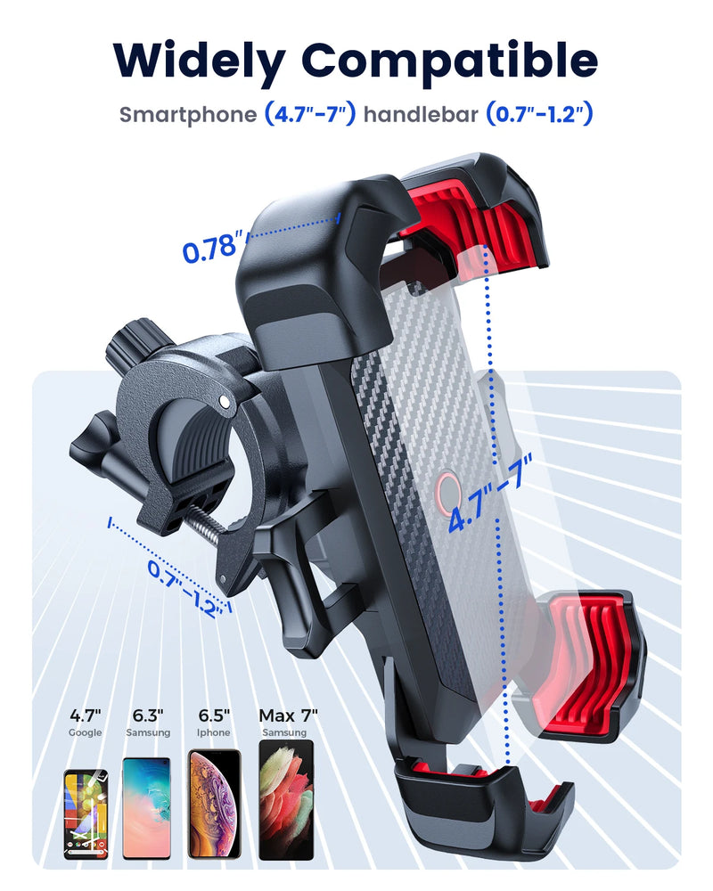 Joyroom 360° Universal Bike Phone Holder for 4.7–7" Phones, Shockproof GPS Mount - Tech Trove