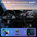 Bluetooth 5.3 FM/AUX Bluetooth Car Adapter,【Air Vent Installation & Bass Boost】3 Ports PD&QC 3.0 FM Bluetooth Car Transmitter - Tech Trove