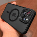 Magnetic Luxury Matte Translucent Armor Shockproof Case For iPhone For Magsafe Wireless Charge Cover - Tech Trove