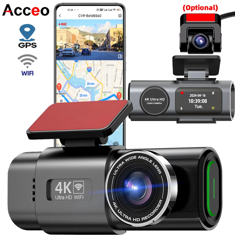 4K Dash Cam Car DVR – Night Vision, Wi-Fi, GPS, 24H Parking Mode - Tech Trove