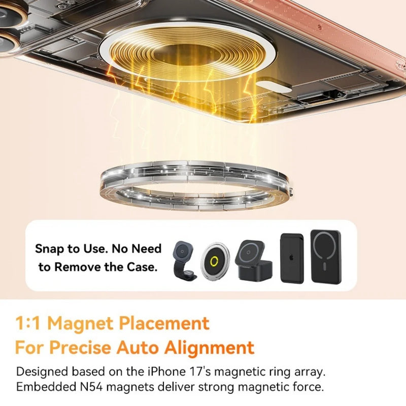 Baseus Magnetic Case for iPhone 17 Slim Thin Wireless Charging Magnetic for Magsafe Case Clear Cover Anti-Yellowing - Tech Trove