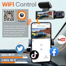 1080P WiFi Dual Dash Cam (Front & Inside) with IR Night Vision, Loop Recording, Wide Angle - Tech Trove