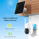 4MP HD Built-in Battery WiFi Outdoor Video Surveillance Wireless Solar IP Camera