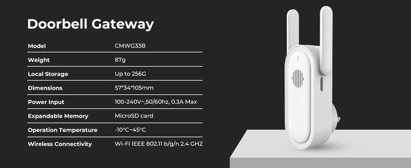 MILAB 2.5K Smart WiFi Video Doorbell with Human Detection