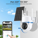 4MP HD Built-in Battery WiFi Outdoor Video Surveillance Wireless Solar IP Camera