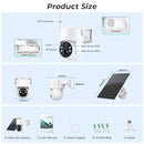 4MP HD Built-in Battery WiFi Outdoor Video Surveillance Wireless Solar IP Camera