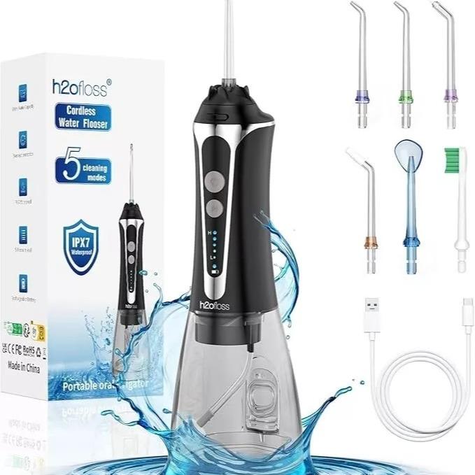 H2ofloss Water Flosser for Teeth Cordless, IPX7 Waterproof Oral Irrigator - Tech Trove