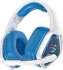 Wireless Gaming Headset for PC PS5 PS4 Switch Mobile 2.4GHz USB Type-C Bluetooth 40H Battery Mic Comfortable Noise-Isolating Ear Cushions RGB Lighting