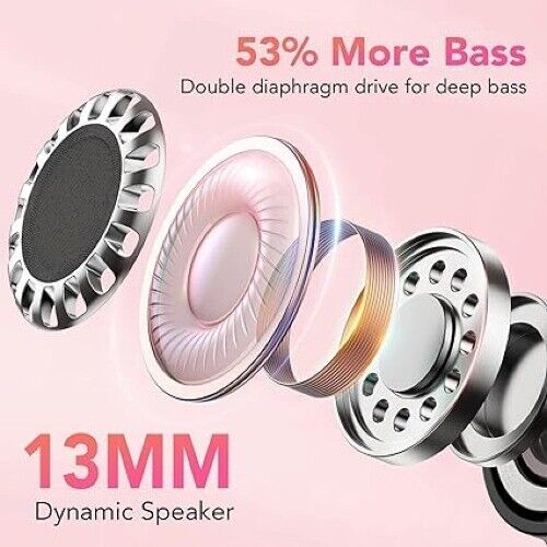 Wireless Earbuds, Bluetooth 5.3 Earphones In Ear 40H Playtime,Ear Buds Deep Bass,Built-in HD Mic,IP7 Waterproof, Light Weight, Touch Control, Beautiful Portable Design Headphones - Tech Trove