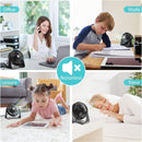 Ouila Desk Fan, Strong Wind USB Fan 3 Speeds Small Fan Silent Powerful Table Fan 360°Rotation Mini Fan for Desktop Bedroom Home Office Outdoor Travel (Black) - Tech Trove