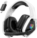 Wireless Gaming Headset for PC PS5 PS4 Switch Mobile 2.4GHz USB Type-C Bluetooth 40H Battery Mic Comfortable Noise-Isolating Ear Cushions RGB Lighting